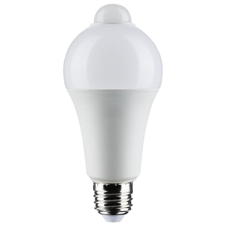 12 Watt A19 LED, White, 5000K, 1050 Lumens, 120 Volt, PIR Sensor, Non-Dimmable